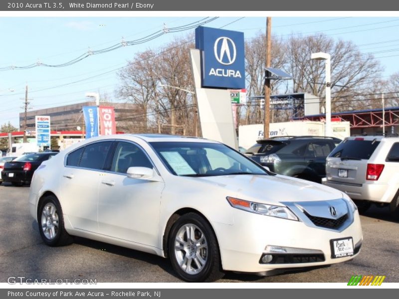 White Diamond Pearl / Ebony 2010 Acura TL 3.5