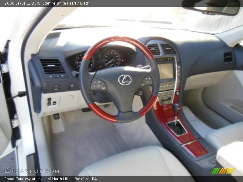 Starfire White Pearl / Black 2008 Lexus ES 350