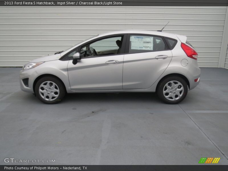Ingot Silver / Charcoal Black/Light Stone 2013 Ford Fiesta S Hatchback