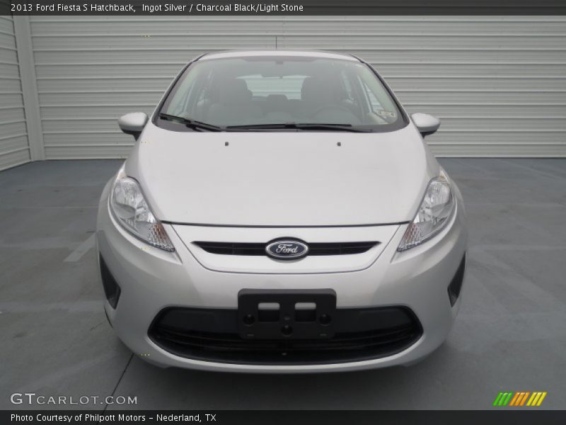 Ingot Silver / Charcoal Black/Light Stone 2013 Ford Fiesta S Hatchback