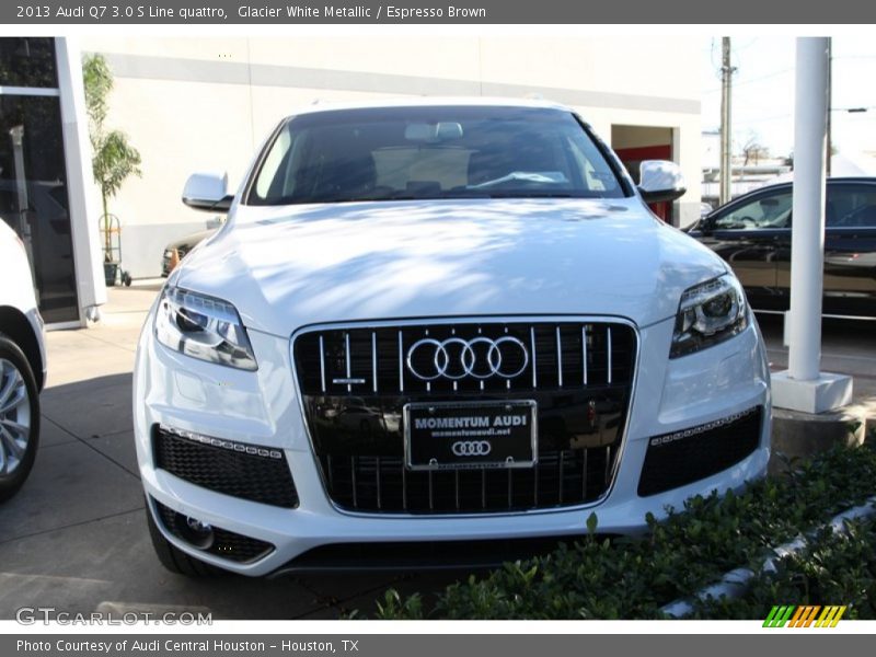 Glacier White Metallic / Espresso Brown 2013 Audi Q7 3.0 S Line quattro