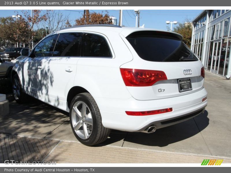 Glacier White Metallic / Espresso Brown 2013 Audi Q7 3.0 S Line quattro