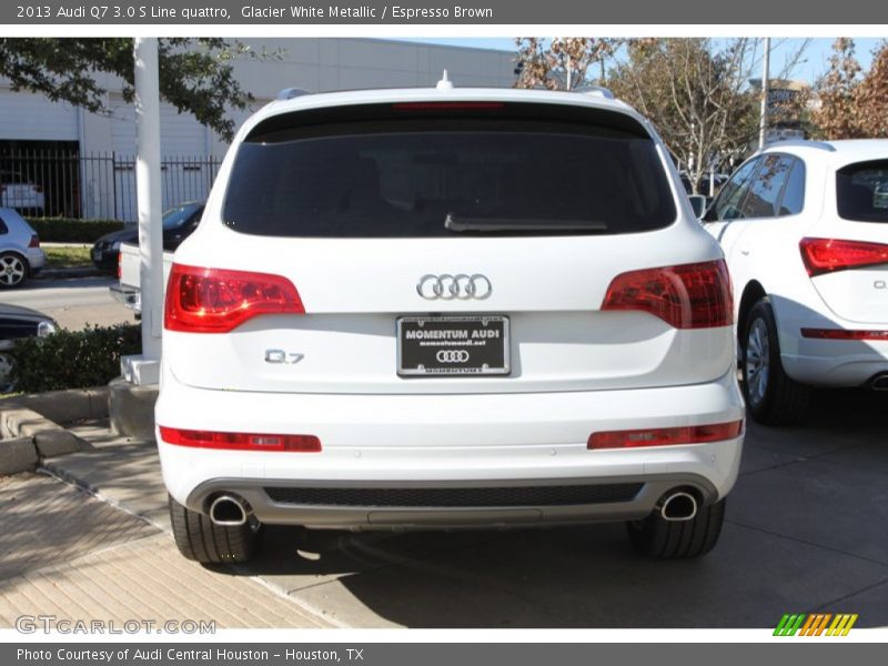 Glacier White Metallic / Espresso Brown 2013 Audi Q7 3.0 S Line quattro