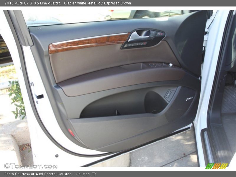 Glacier White Metallic / Espresso Brown 2013 Audi Q7 3.0 S Line quattro