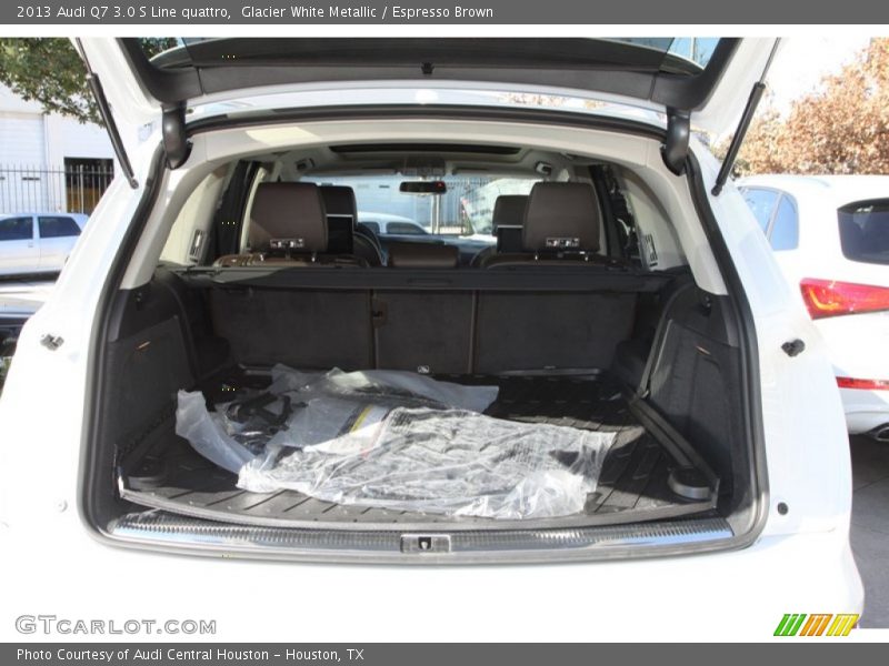 Glacier White Metallic / Espresso Brown 2013 Audi Q7 3.0 S Line quattro