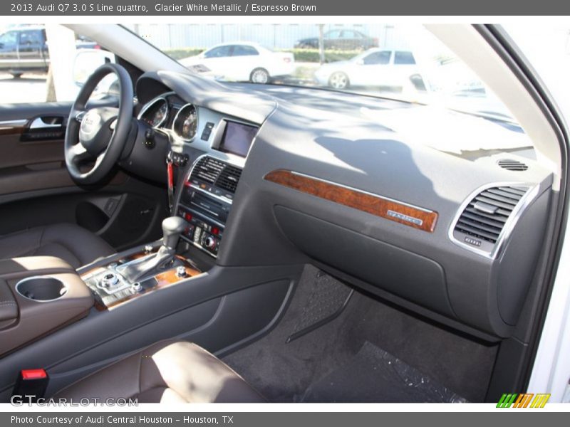 Glacier White Metallic / Espresso Brown 2013 Audi Q7 3.0 S Line quattro