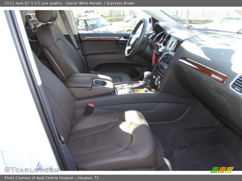 Glacier White Metallic / Espresso Brown 2013 Audi Q7 3.0 S Line quattro