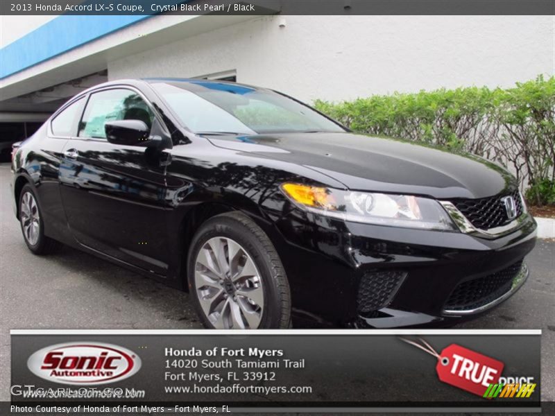 Crystal Black Pearl / Black 2013 Honda Accord LX-S Coupe