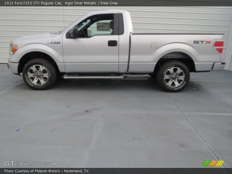 Ingot Silver Metallic / Steel Gray 2013 Ford F150 STX Regular Cab