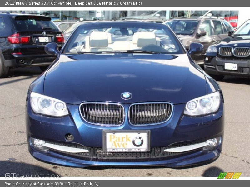 Deep Sea Blue Metallic / Cream Beige 2012 BMW 3 Series 335i Convertible