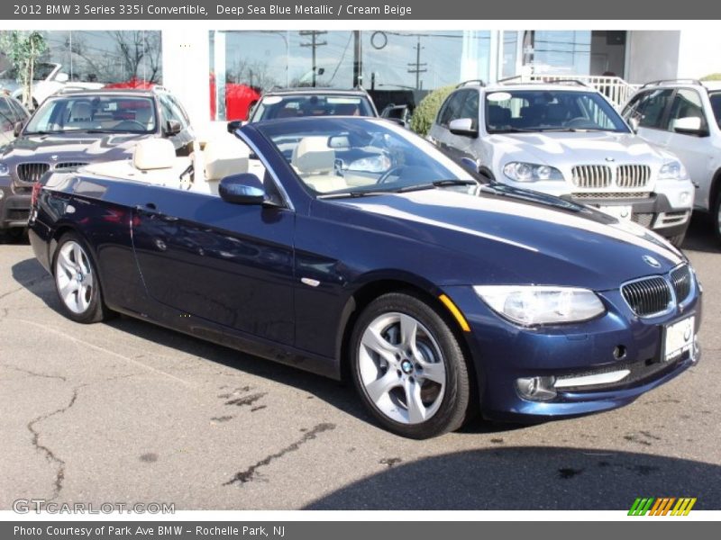 Deep Sea Blue Metallic / Cream Beige 2012 BMW 3 Series 335i Convertible