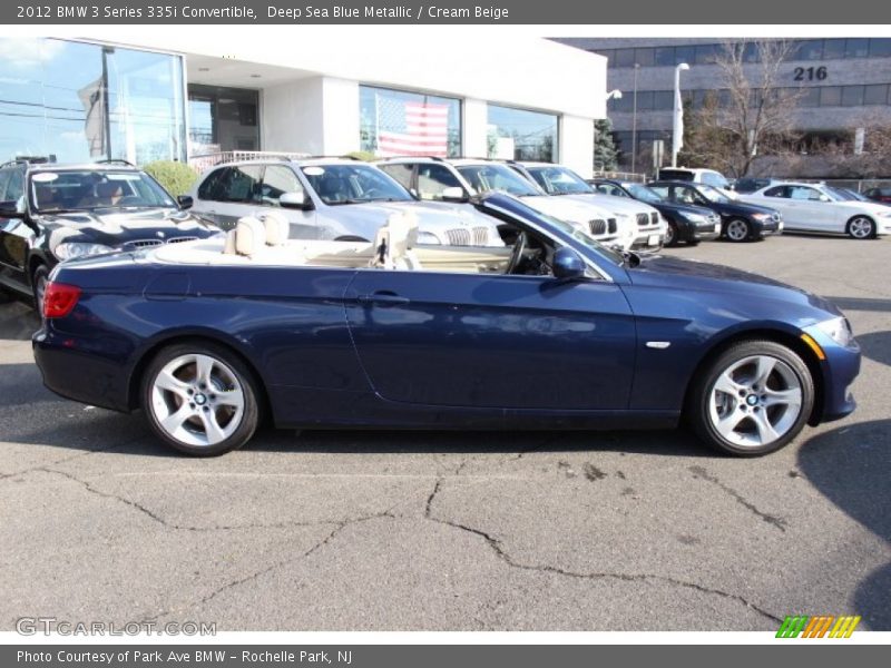 Deep Sea Blue Metallic / Cream Beige 2012 BMW 3 Series 335i Convertible