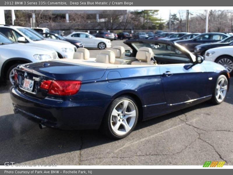 Deep Sea Blue Metallic / Cream Beige 2012 BMW 3 Series 335i Convertible