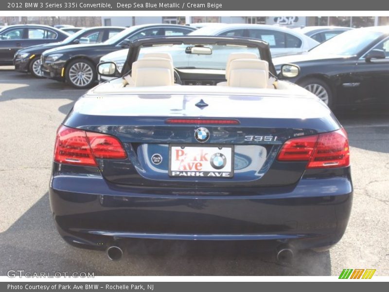 Deep Sea Blue Metallic / Cream Beige 2012 BMW 3 Series 335i Convertible