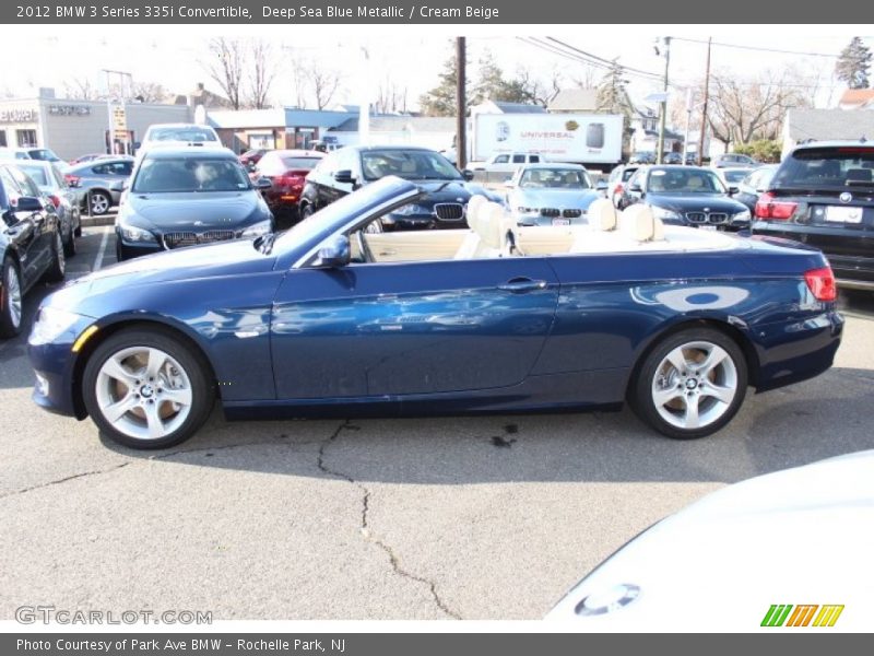 Deep Sea Blue Metallic / Cream Beige 2012 BMW 3 Series 335i Convertible