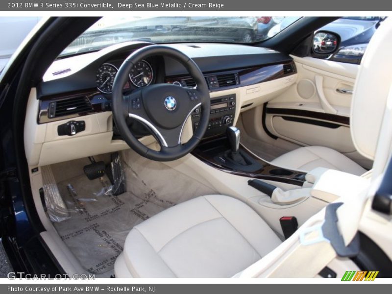 Deep Sea Blue Metallic / Cream Beige 2012 BMW 3 Series 335i Convertible