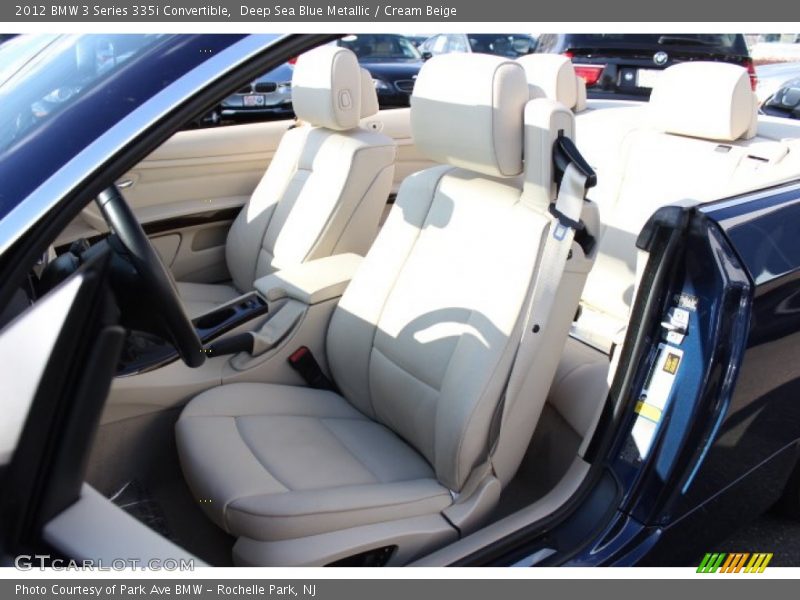 Deep Sea Blue Metallic / Cream Beige 2012 BMW 3 Series 335i Convertible