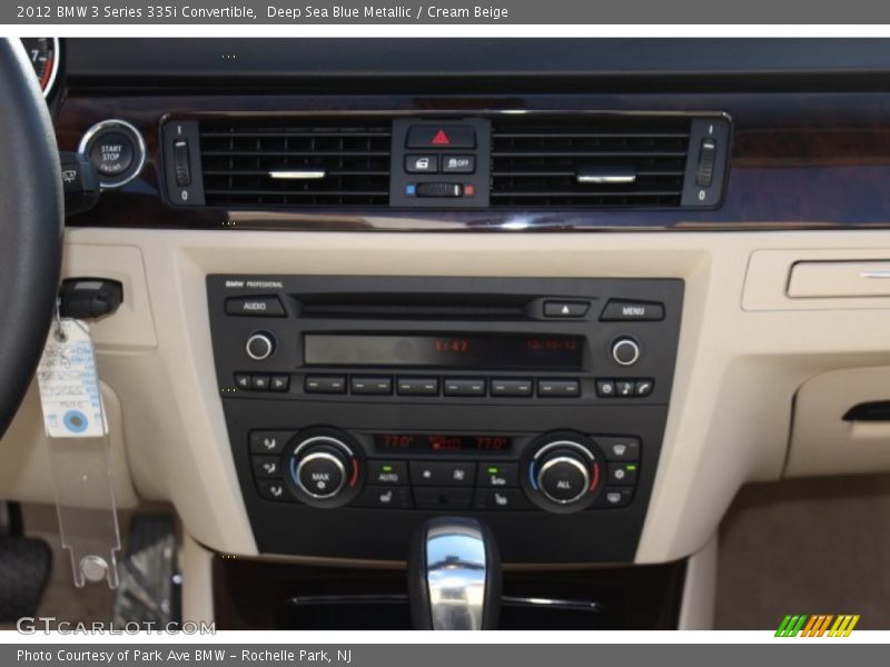 Deep Sea Blue Metallic / Cream Beige 2012 BMW 3 Series 335i Convertible