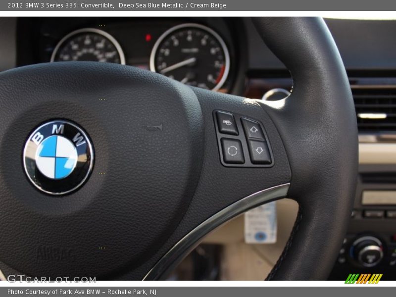 Deep Sea Blue Metallic / Cream Beige 2012 BMW 3 Series 335i Convertible