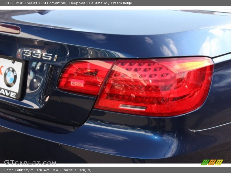 Deep Sea Blue Metallic / Cream Beige 2012 BMW 3 Series 335i Convertible