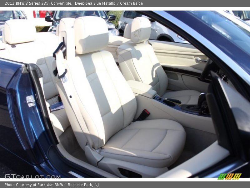 Deep Sea Blue Metallic / Cream Beige 2012 BMW 3 Series 335i Convertible
