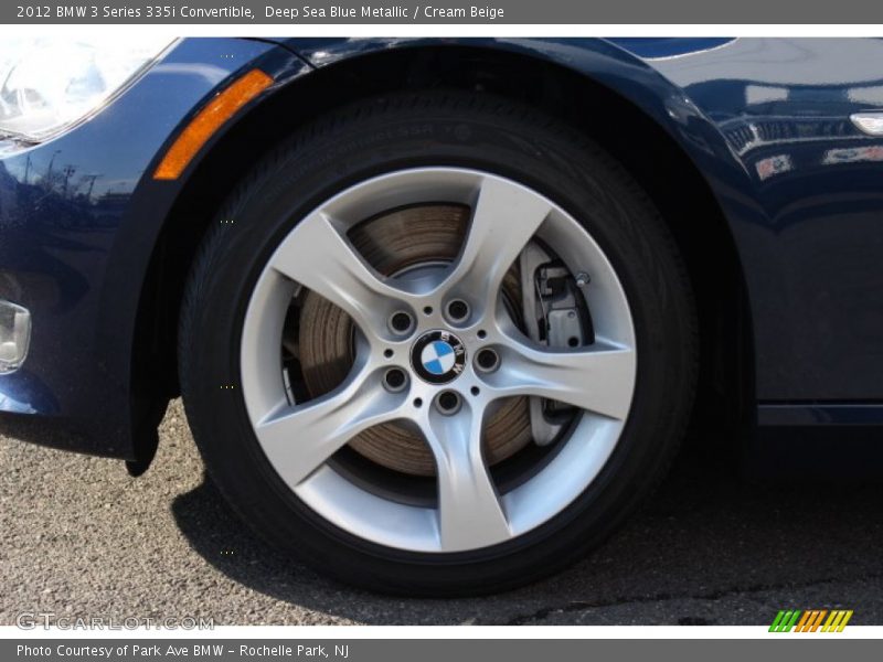 Deep Sea Blue Metallic / Cream Beige 2012 BMW 3 Series 335i Convertible