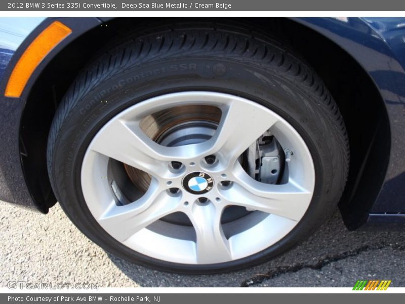 Deep Sea Blue Metallic / Cream Beige 2012 BMW 3 Series 335i Convertible