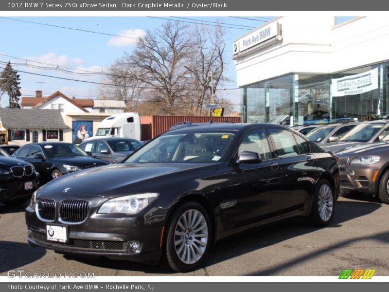 Dark Graphite Metallic / Oyster/Black 2012 BMW 7 Series 750i xDrive Sedan