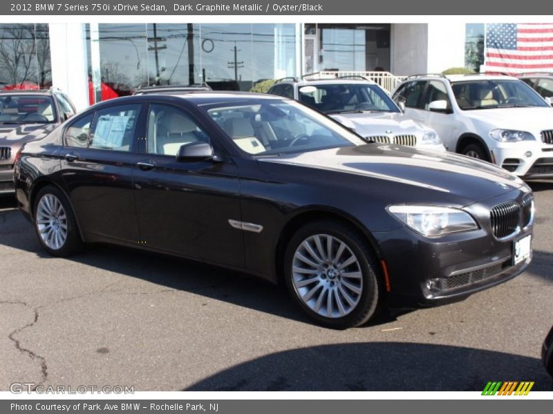 Dark Graphite Metallic / Oyster/Black 2012 BMW 7 Series 750i xDrive Sedan