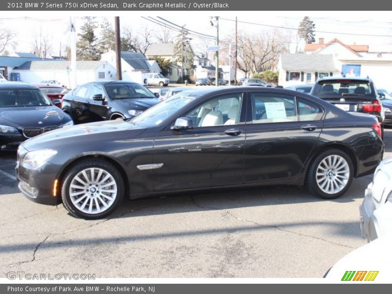 Dark Graphite Metallic / Oyster/Black 2012 BMW 7 Series 750i xDrive Sedan