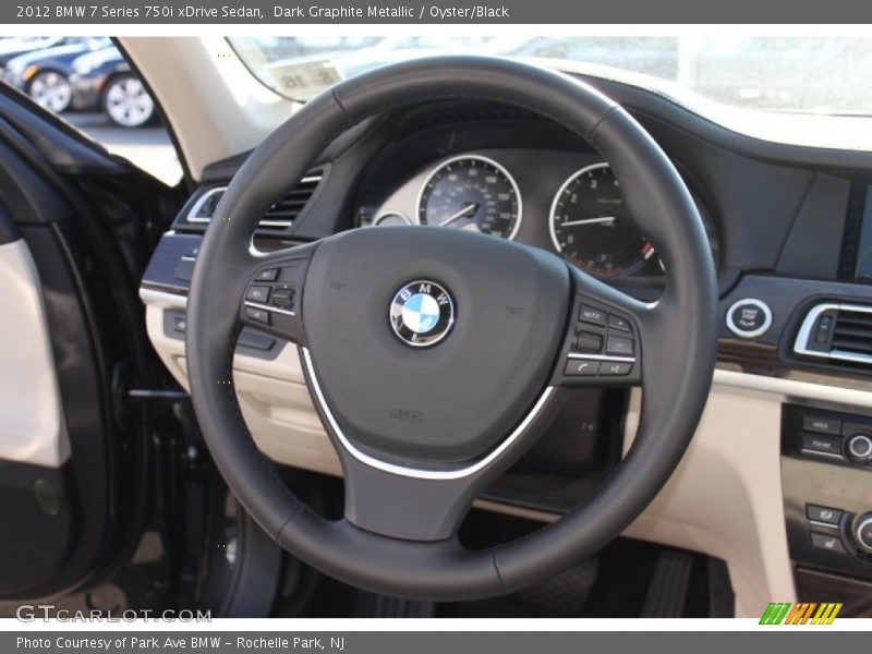 Dark Graphite Metallic / Oyster/Black 2012 BMW 7 Series 750i xDrive Sedan
