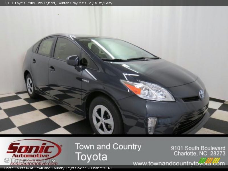 Winter Gray Metallic / Misty Gray 2013 Toyota Prius Two Hybrid