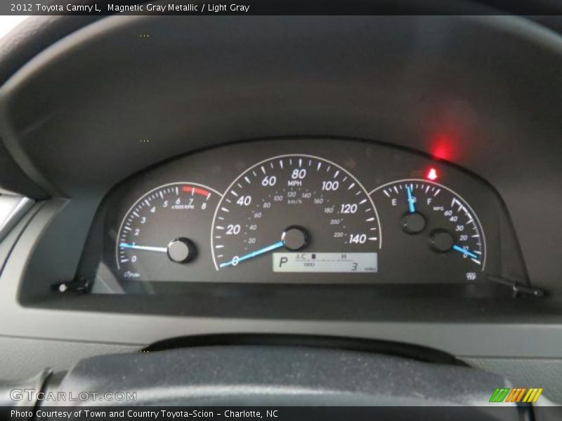 Magnetic Gray Metallic / Light Gray 2012 Toyota Camry L
