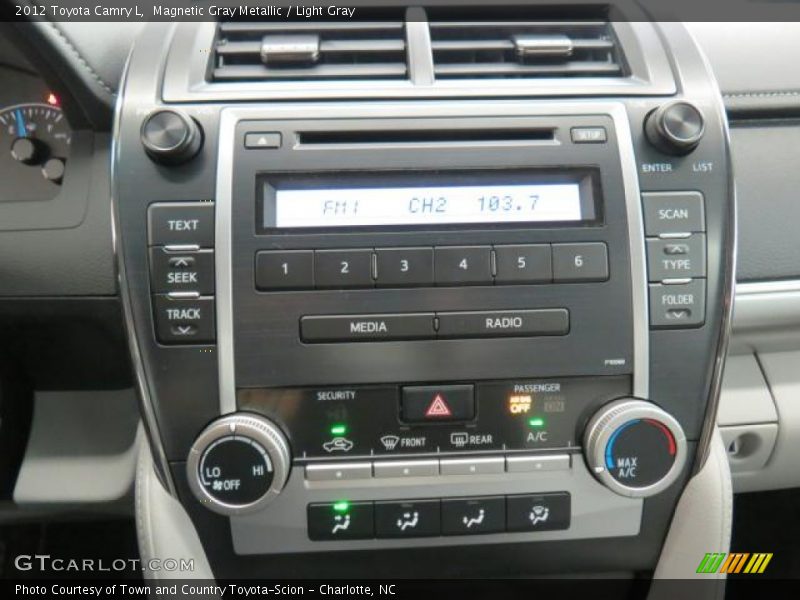 Magnetic Gray Metallic / Light Gray 2012 Toyota Camry L
