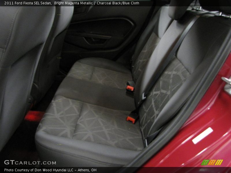 Bright Magenta Metallic / Charcoal Black/Blue Cloth 2011 Ford Fiesta SEL Sedan