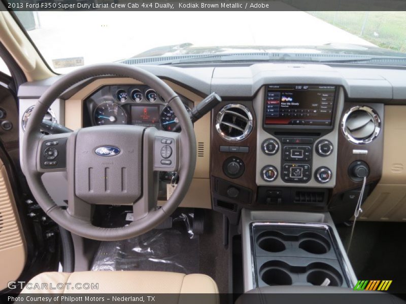 Kodiak Brown Metallic / Adobe 2013 Ford F350 Super Duty Lariat Crew Cab 4x4 Dually