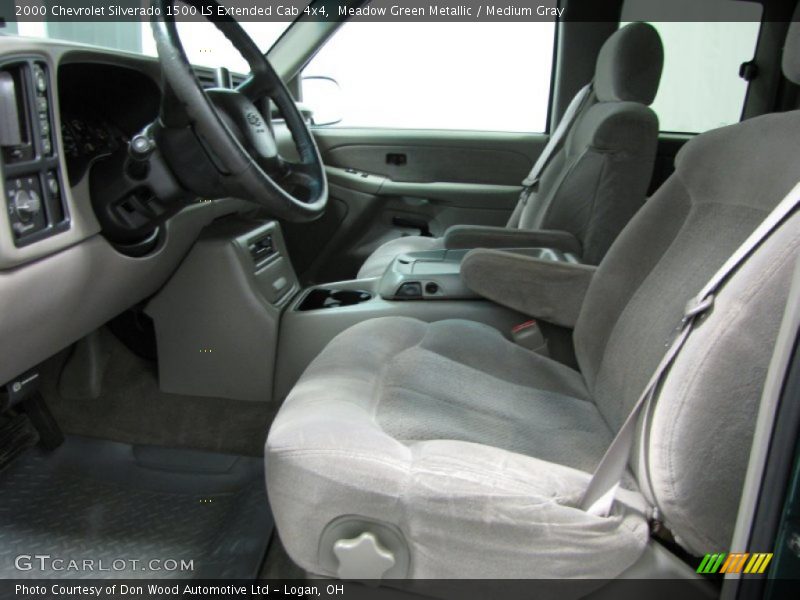 Meadow Green Metallic / Medium Gray 2000 Chevrolet Silverado 1500 LS Extended Cab 4x4