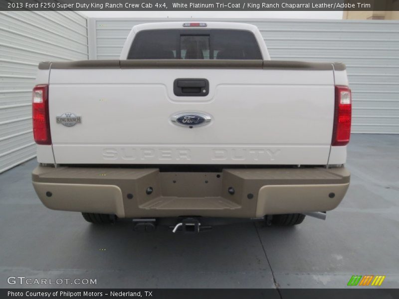 White Platinum Tri-Coat / King Ranch Chaparral Leather/Adobe Trim 2013 Ford F250 Super Duty King Ranch Crew Cab 4x4