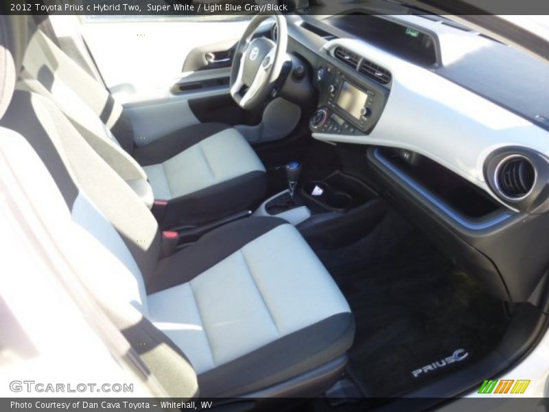 Super White / Light Blue Gray/Black 2012 Toyota Prius c Hybrid Two