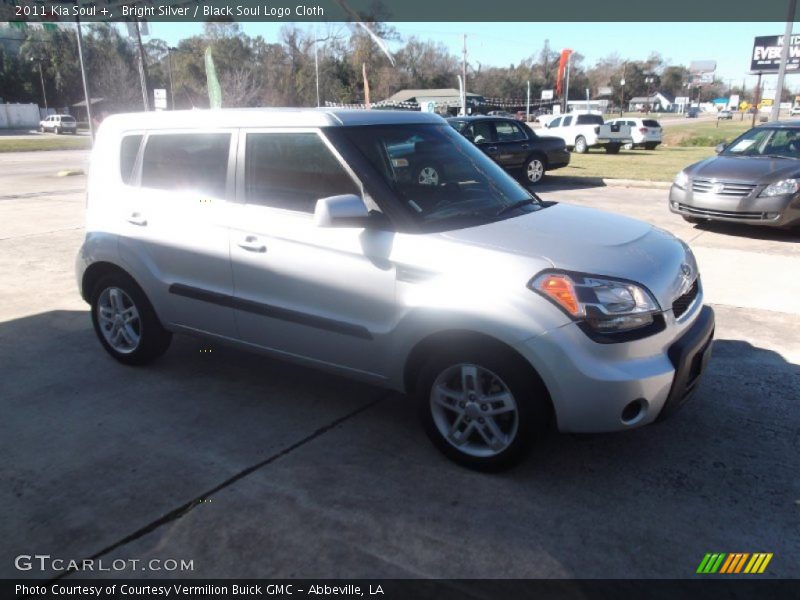 Bright Silver / Black Soul Logo Cloth 2011 Kia Soul +