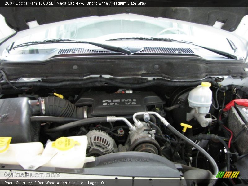 Bright White / Medium Slate Gray 2007 Dodge Ram 1500 SLT Mega Cab 4x4