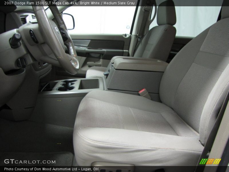 Bright White / Medium Slate Gray 2007 Dodge Ram 1500 SLT Mega Cab 4x4
