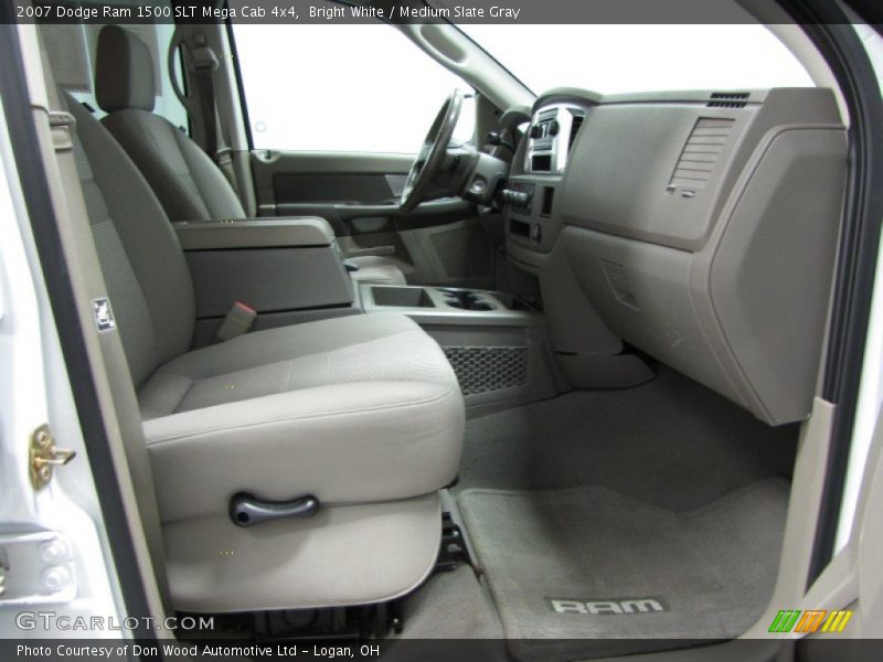 Bright White / Medium Slate Gray 2007 Dodge Ram 1500 SLT Mega Cab 4x4