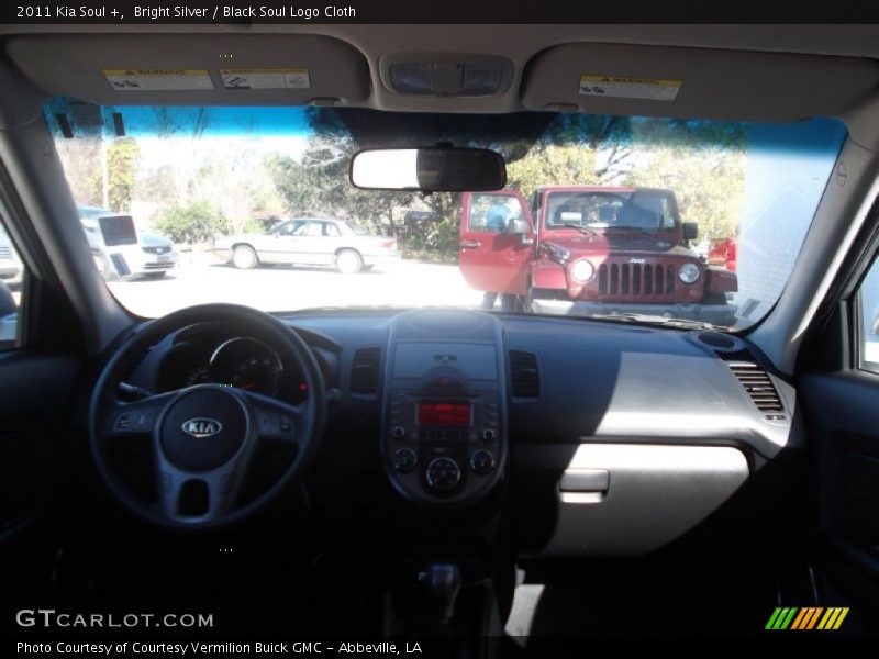 Bright Silver / Black Soul Logo Cloth 2011 Kia Soul +