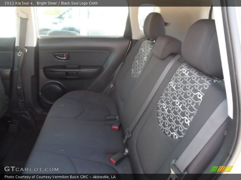 Bright Silver / Black Soul Logo Cloth 2011 Kia Soul +