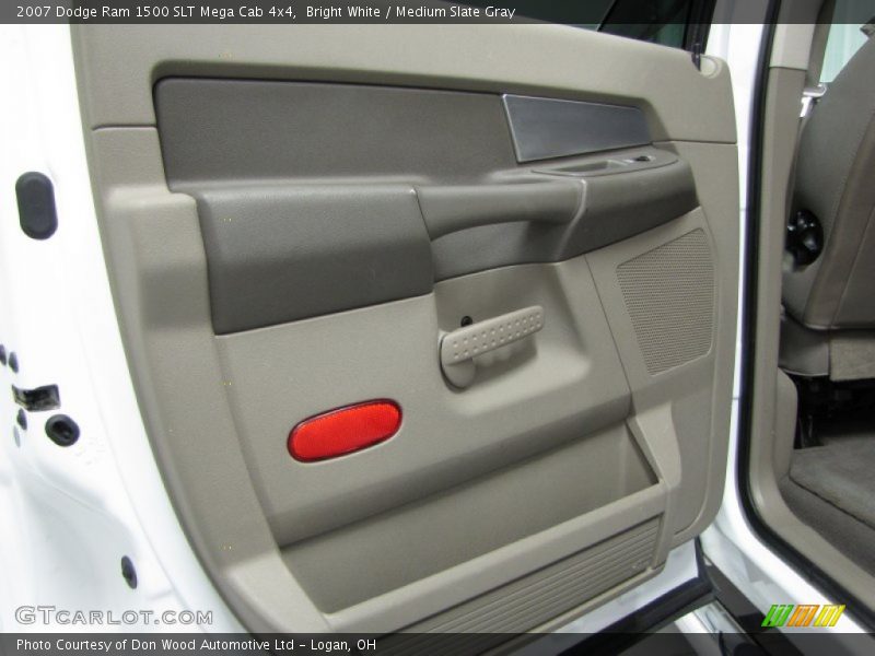 Bright White / Medium Slate Gray 2007 Dodge Ram 1500 SLT Mega Cab 4x4