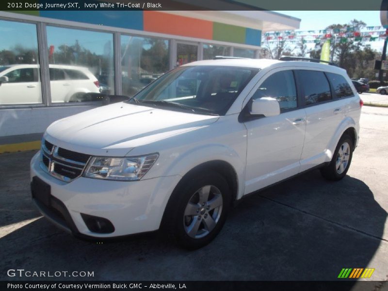 Ivory White Tri-Coat / Black 2012 Dodge Journey SXT