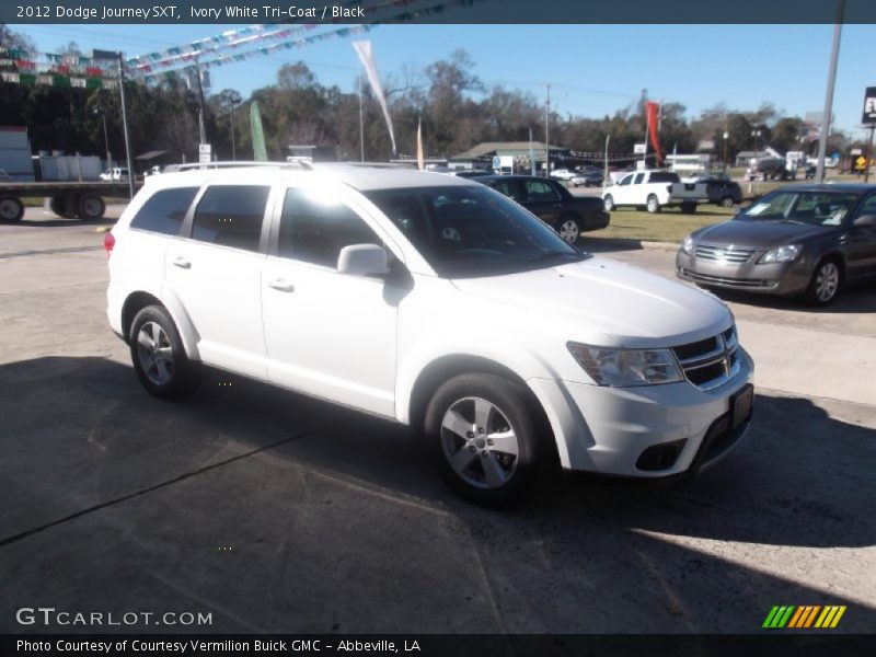 Ivory White Tri-Coat / Black 2012 Dodge Journey SXT