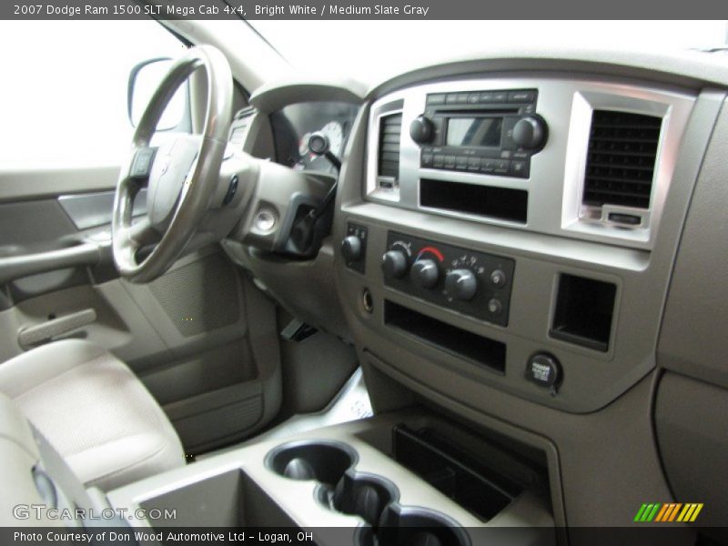 Bright White / Medium Slate Gray 2007 Dodge Ram 1500 SLT Mega Cab 4x4