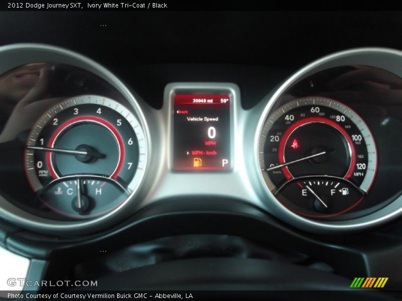 Ivory White Tri-Coat / Black 2012 Dodge Journey SXT